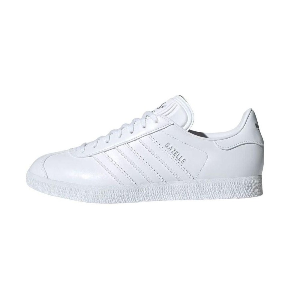 Adidas Gazelle White Leather Sneakers Low Top Shoes IG0666 Mens 4.5 Womens 5.5
